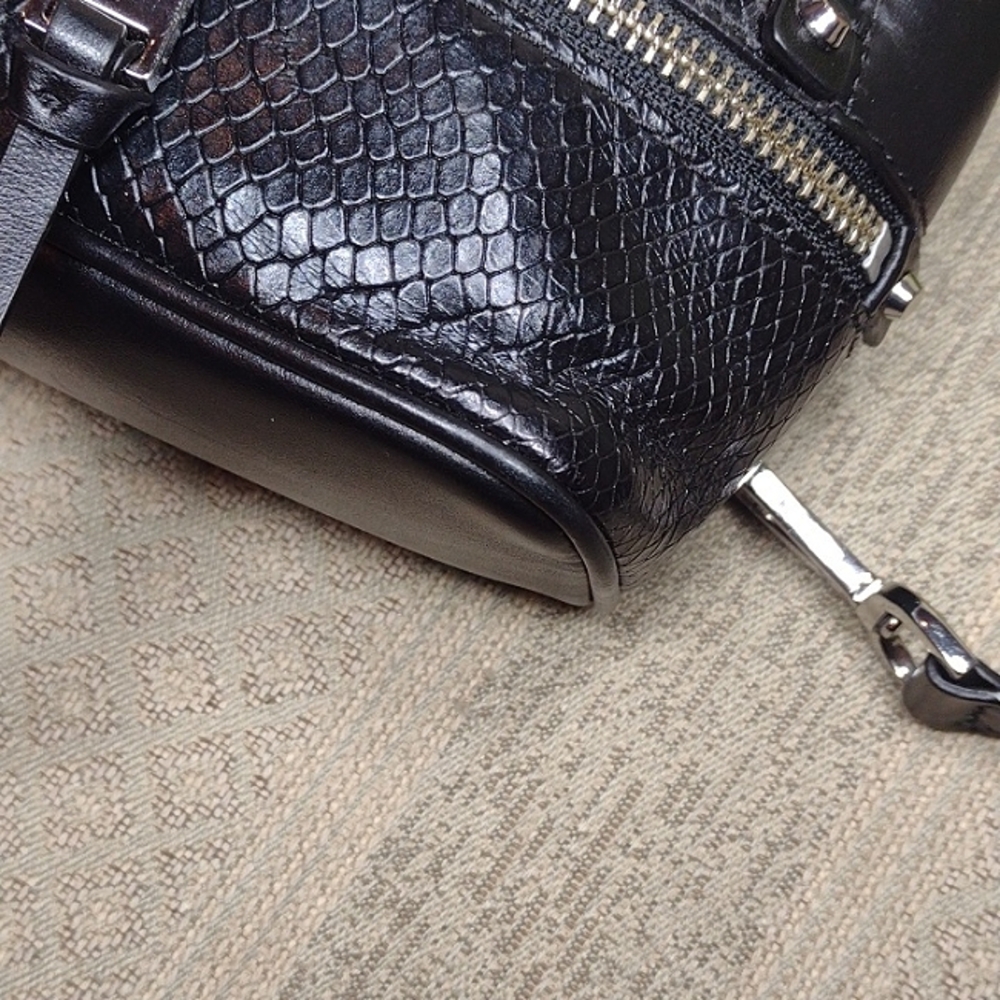 Michael Kors Mini Rhea Python Convertible Backpack - Picture 7 of 15